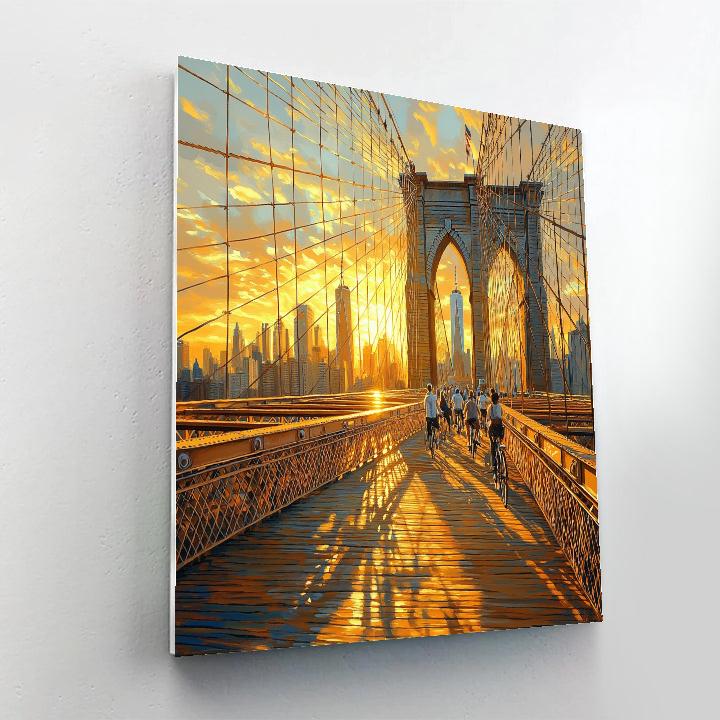 Brooklyn Bridge Promenade New York United States DIY paint by numbers