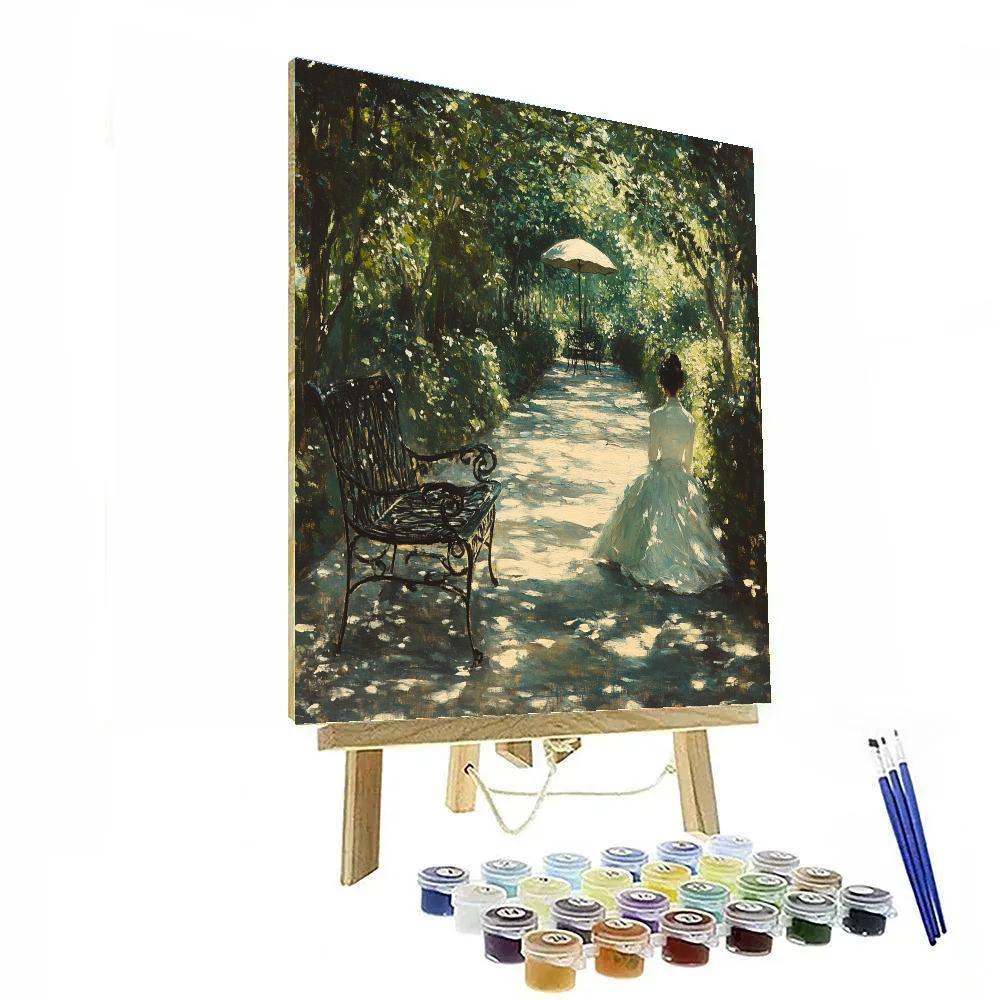 John Singer Sargent Inspired Garden Portrait painting number kit