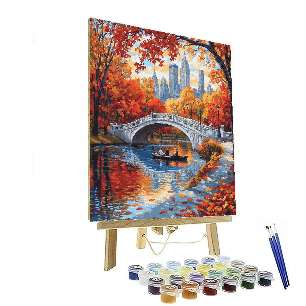 Central Park Bow Bridge New York United States Number painting