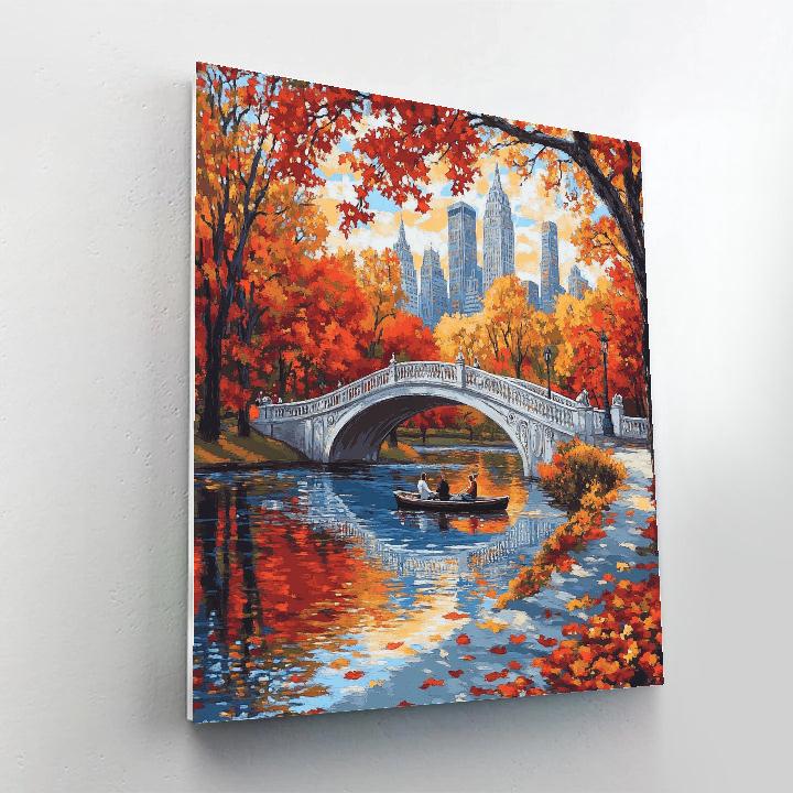 Central Park Bow Bridge New York United States Number painting