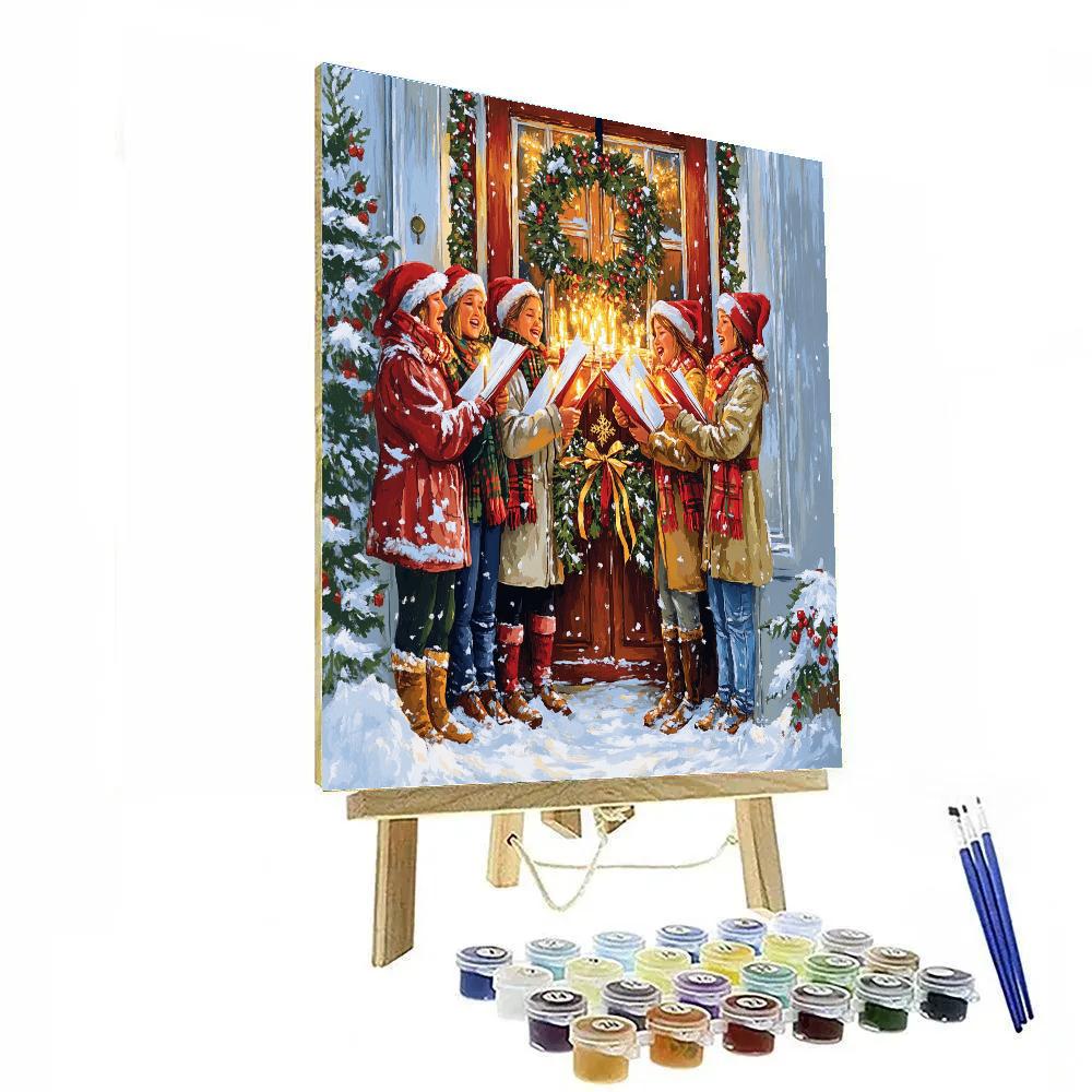 Candlelit Choir By The Doorway Number painting