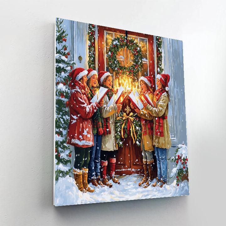 Candlelit Choir By The Doorway Number painting