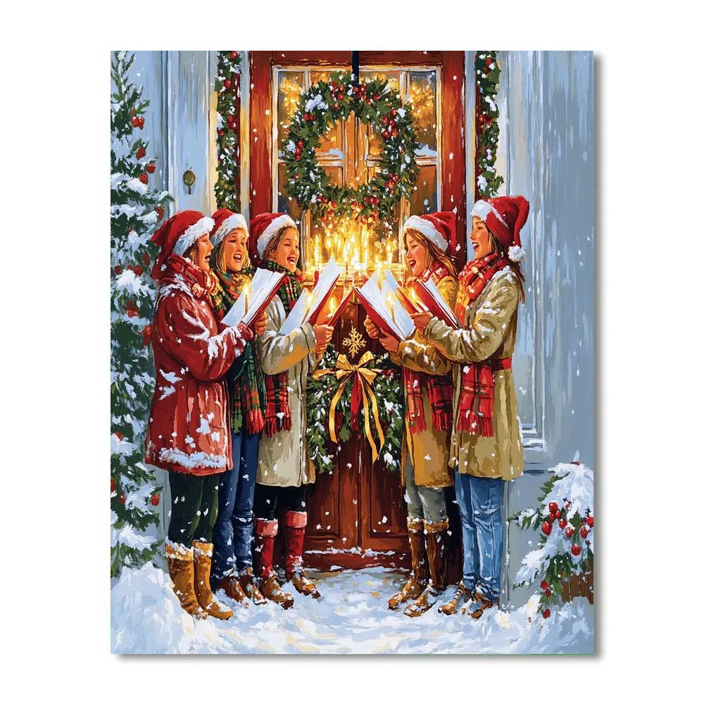 Candlelit Choir By The Doorway Number painting
