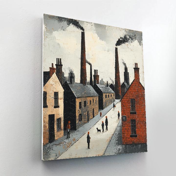 L S Lowry Inspired Industrial Street Painting by numbers kit
