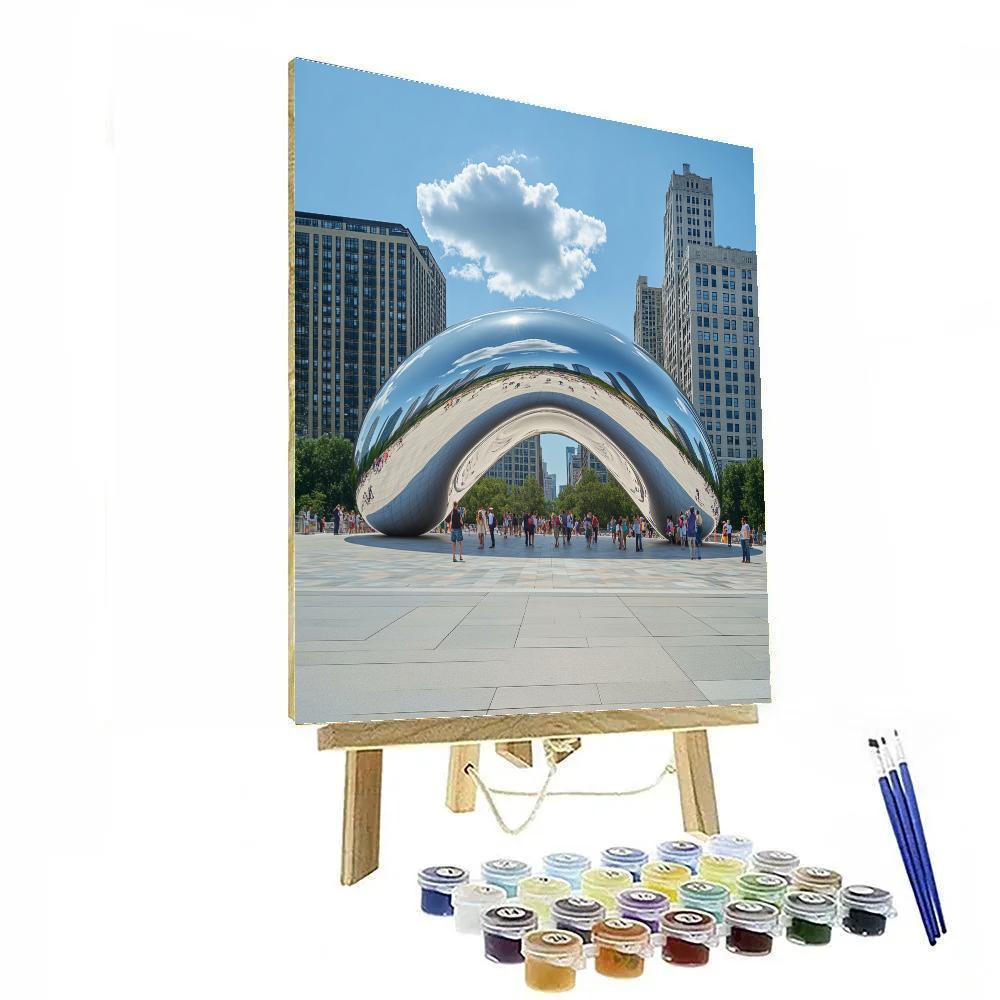 Millennium Park Cloud Gate Chicago United States Paint by numbers art