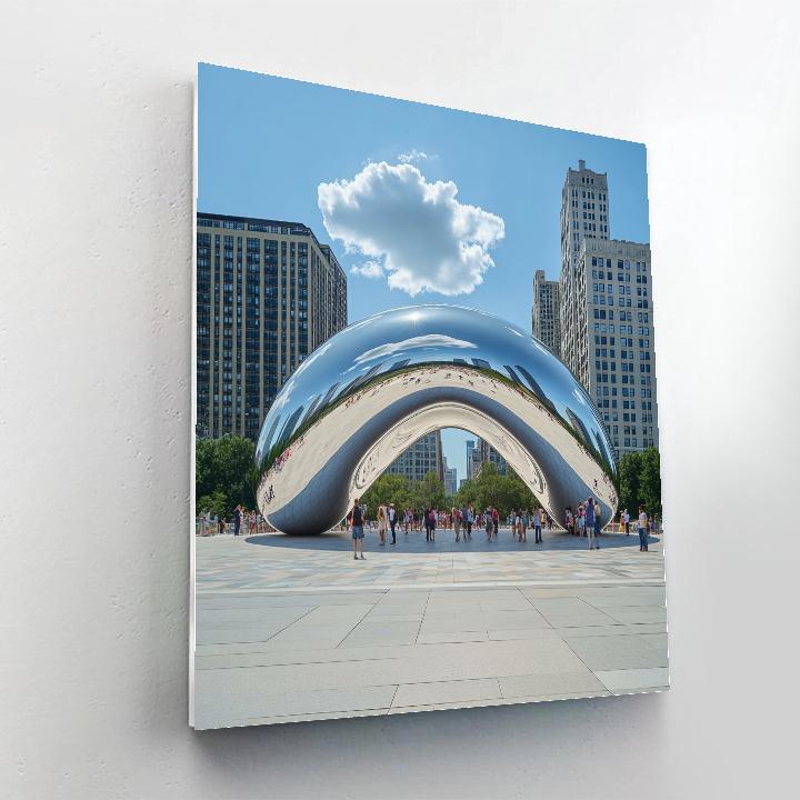 Millennium Park Cloud Gate Chicago United States Paint by numbers art