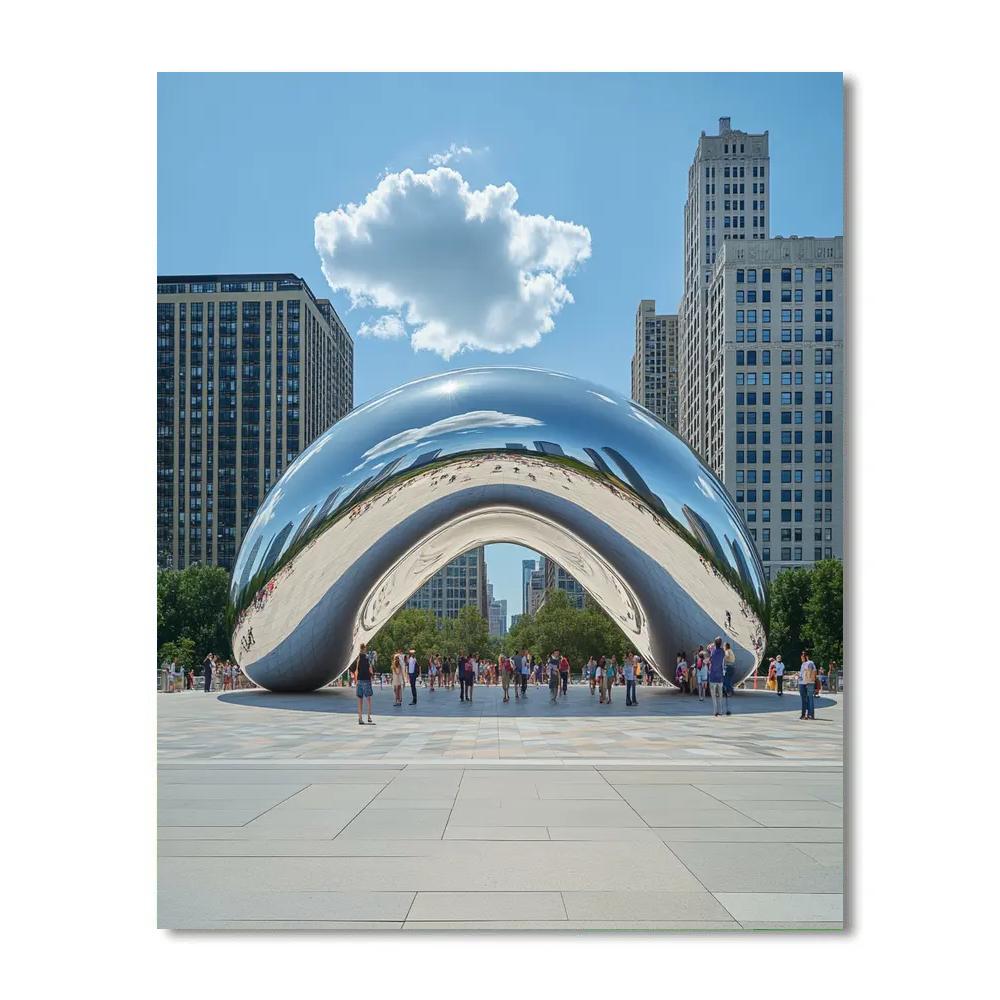 Millennium Park Cloud Gate Chicago United States Paint by numbers art