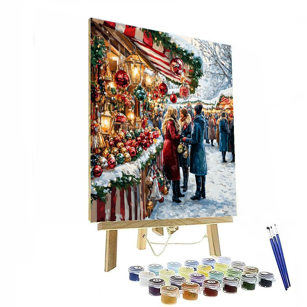 Ornament Market Huddle Painting by numbers kit