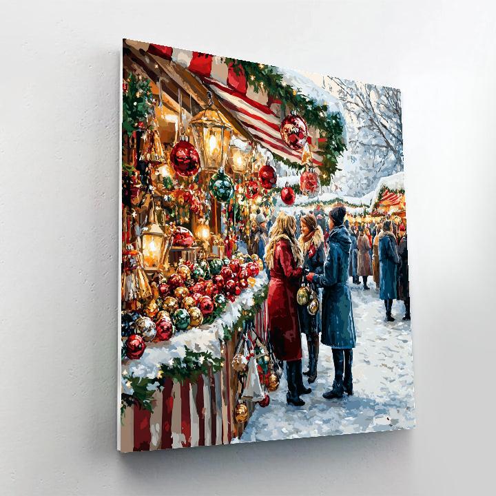 Ornament Market Huddle Painting by numbers kit