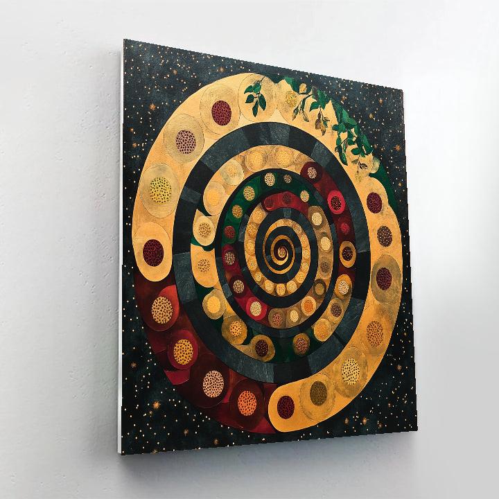 Gustav Klimt Inspired Spiral Orchard Galaxy painting number kit