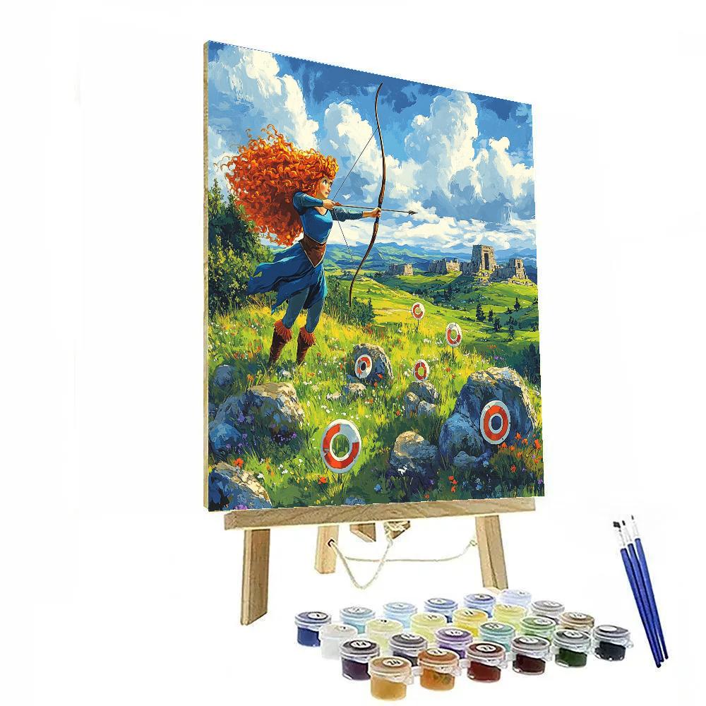 Merida Highland Archery Challenge Disney Inspired Numbered painting kits