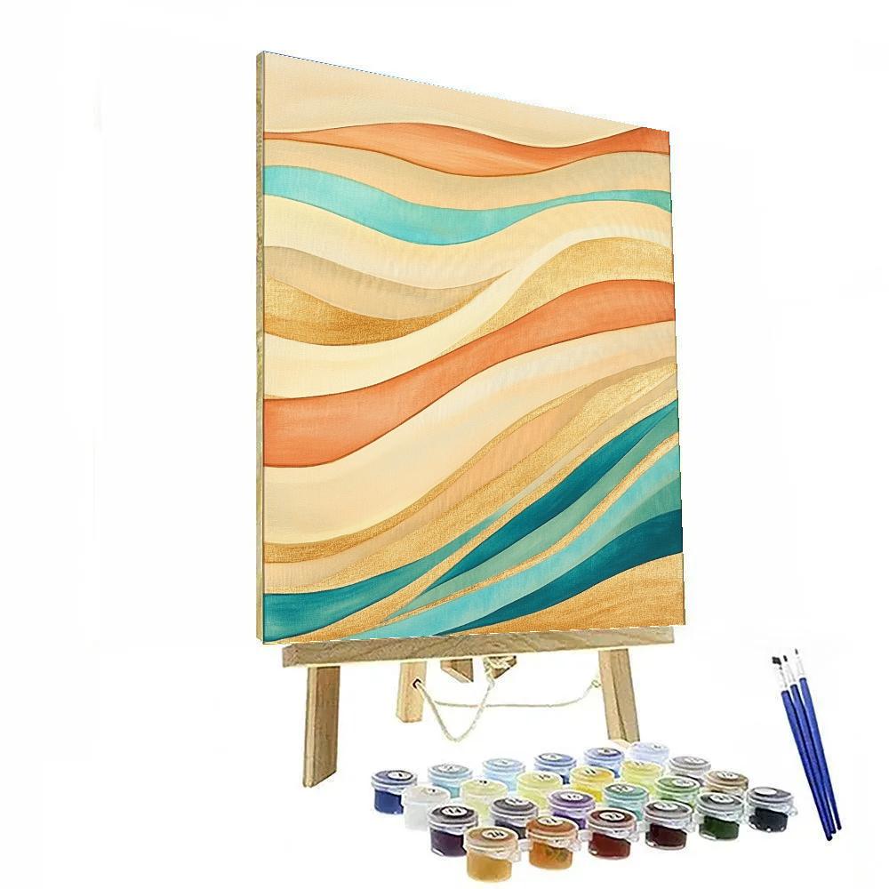 Gustav Klimt Inspired Golden Tidal Sand Patterns DIY paint by numbers