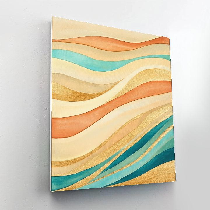 Gustav Klimt Inspired Golden Tidal Sand Patterns DIY paint by numbers