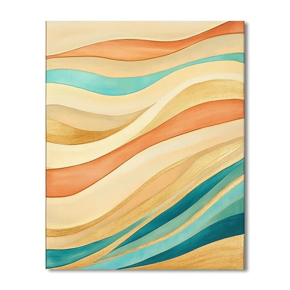 Gustav Klimt Inspired Golden Tidal Sand Patterns DIY paint by numbers