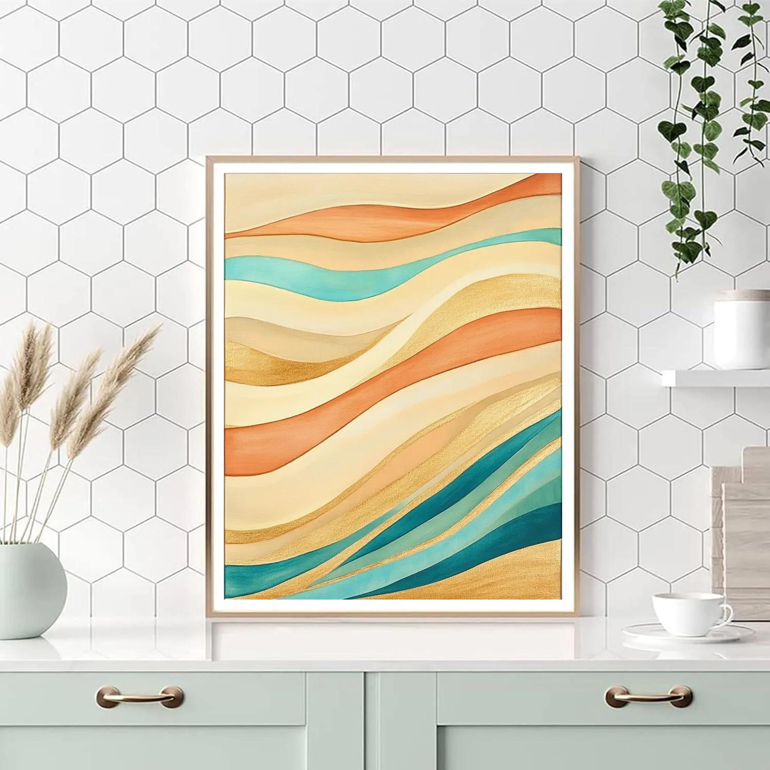 Gustav Klimt Inspired Golden Tidal Sand Patterns DIY paint by numbers