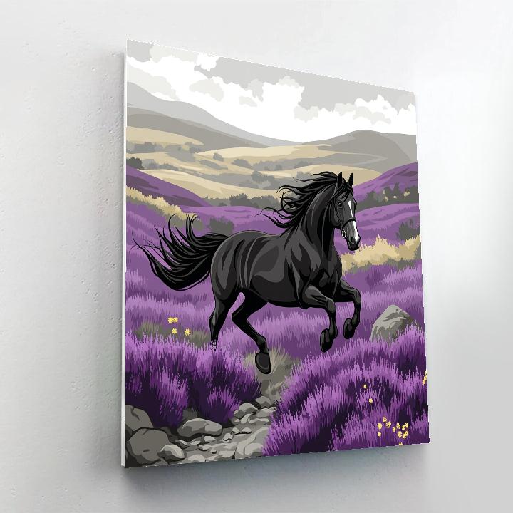 Angus Gallop Through Heather Fields Disney Inspired Paint by numbers art
