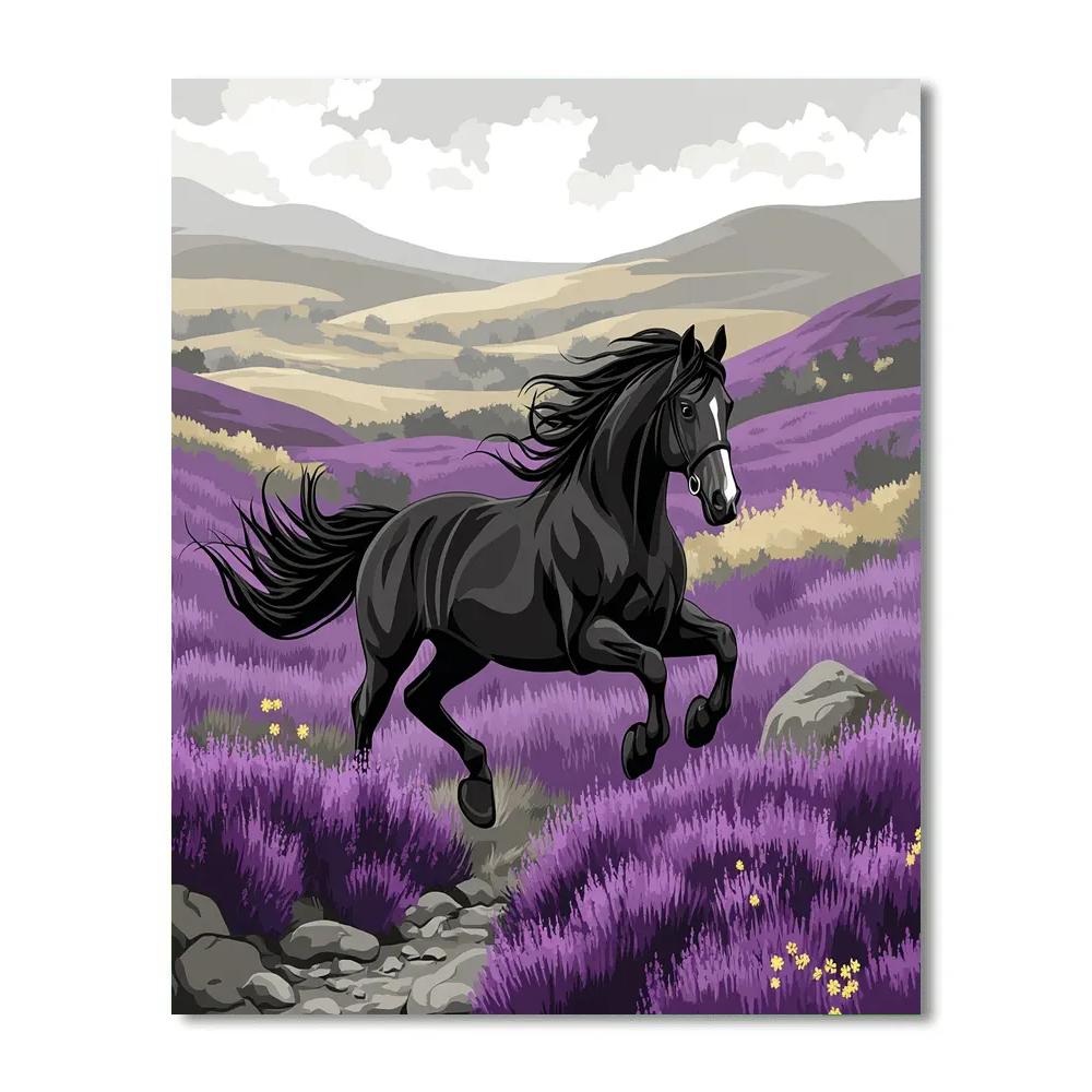 Angus Gallop Through Heather Fields Disney Inspired Paint by numbers art