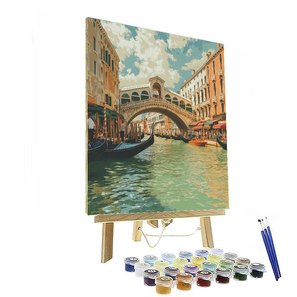Venice Grand Canal Rialto Bridge Italy paint by number