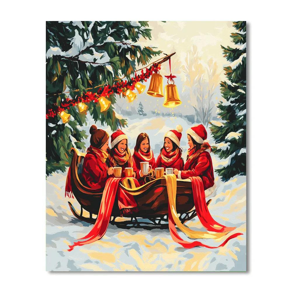 Sleigh Bells And Hot Tea Numbered painting kits