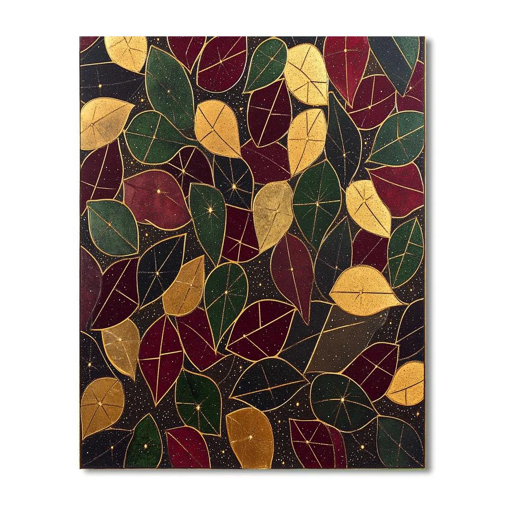 Gustav Klimt Inspired Mosaic Starry Orchard Floor DIY paint by numbers