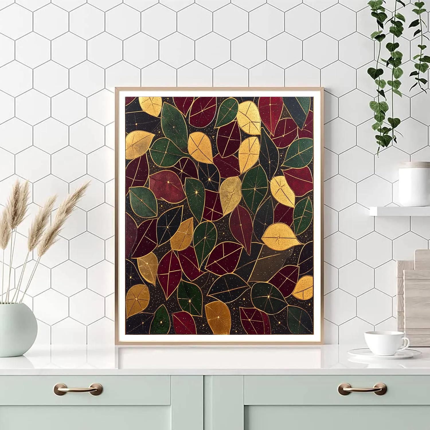 Gustav Klimt Inspired Mosaic Starry Orchard Floor DIY paint by numbers