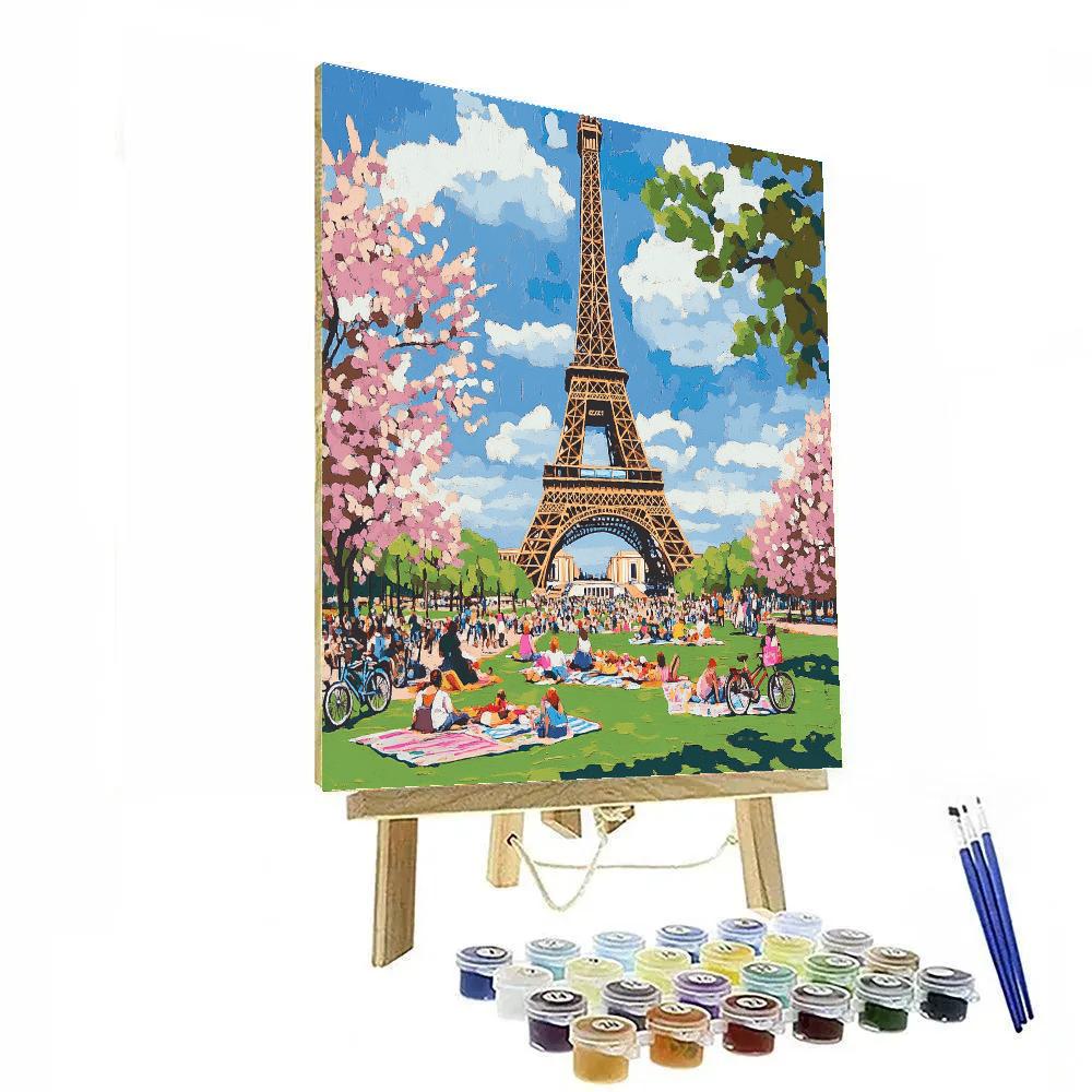 Eiffel Tower Champ De Mars Paris France Paint by numbers kits