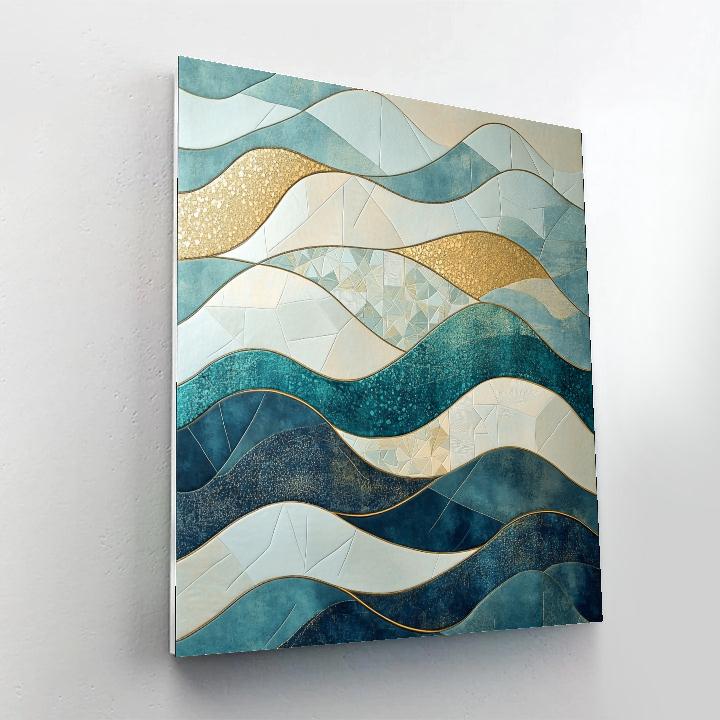 Gustav Klimt Inspired Ornamental Glacier Flow DIY paint by numbers