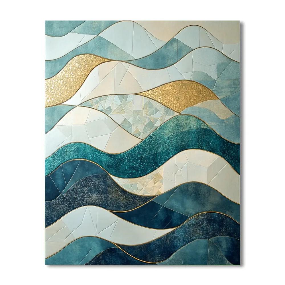 Gustav Klimt Inspired Ornamental Glacier Flow DIY paint by numbers