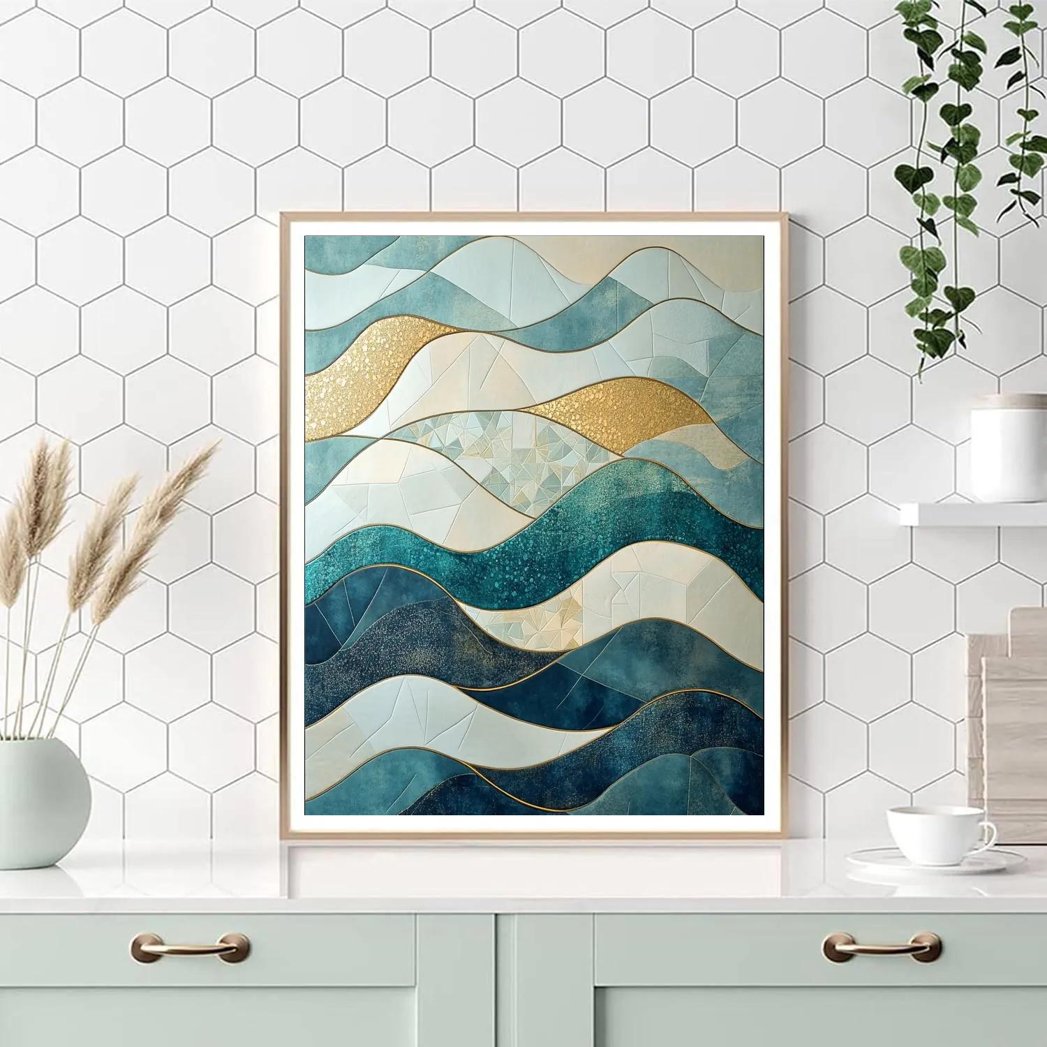 Gustav Klimt Inspired Ornamental Glacier Flow DIY paint by numbers