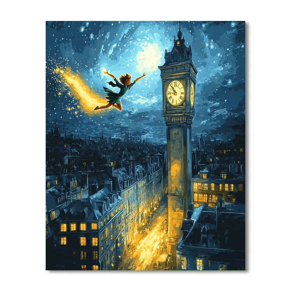 Peter Pan Clocktower Flight Disney Inspired Paint by numbers kits