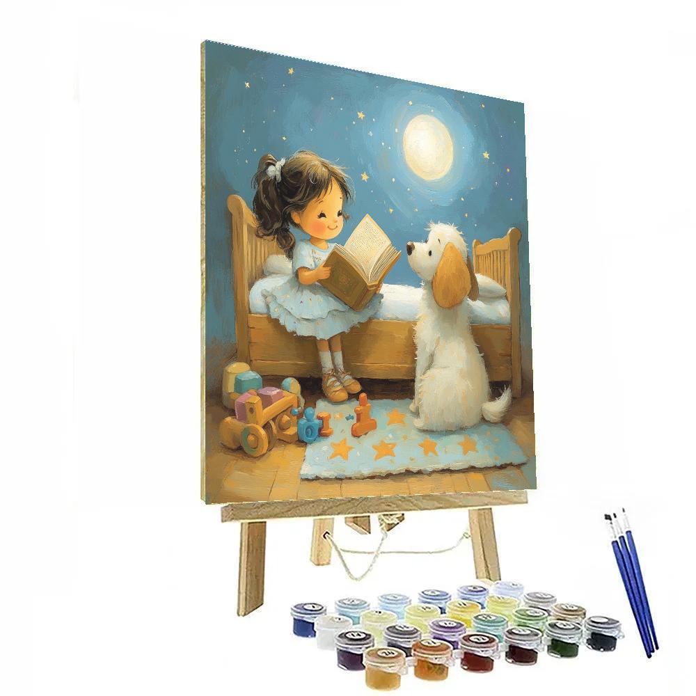 Wendy And Nana Bedtime Story Sky Disney Inspired Paint by numbers art