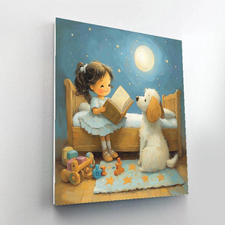 Wendy And Nana Bedtime Story Sky Disney Inspired Paint by numbers art
