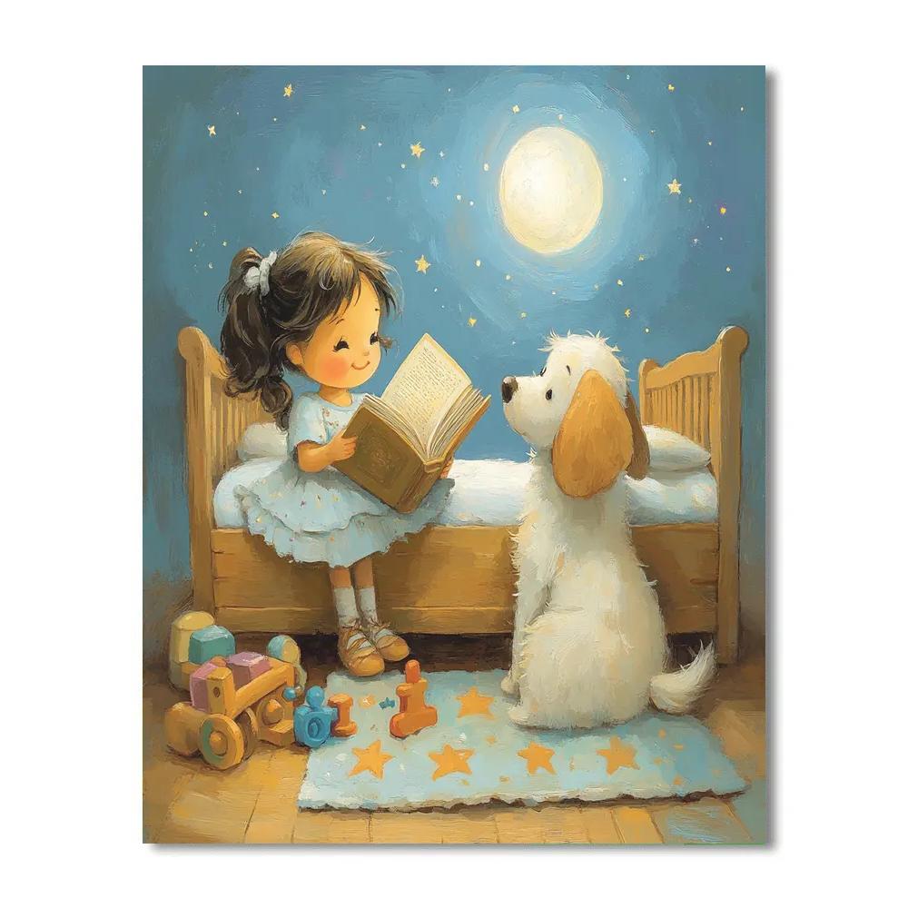 Wendy And Nana Bedtime Story Sky Disney Inspired Paint by numbers art