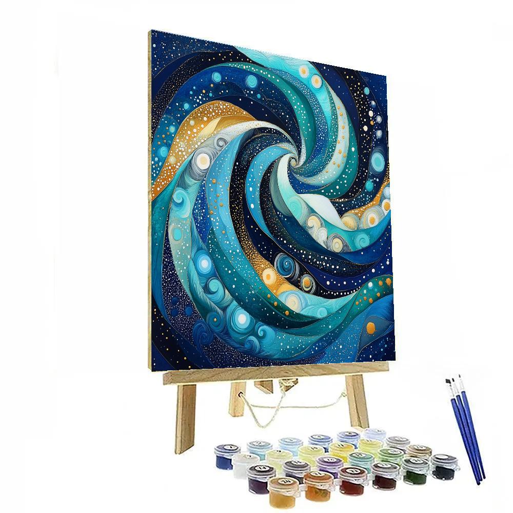 Gustav Klimt Inspired Spiral Ocean Currents DIY paint by numbers