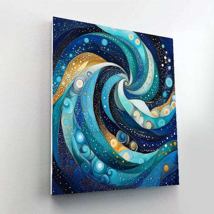Gustav Klimt Inspired Spiral Ocean Currents DIY paint by numbers