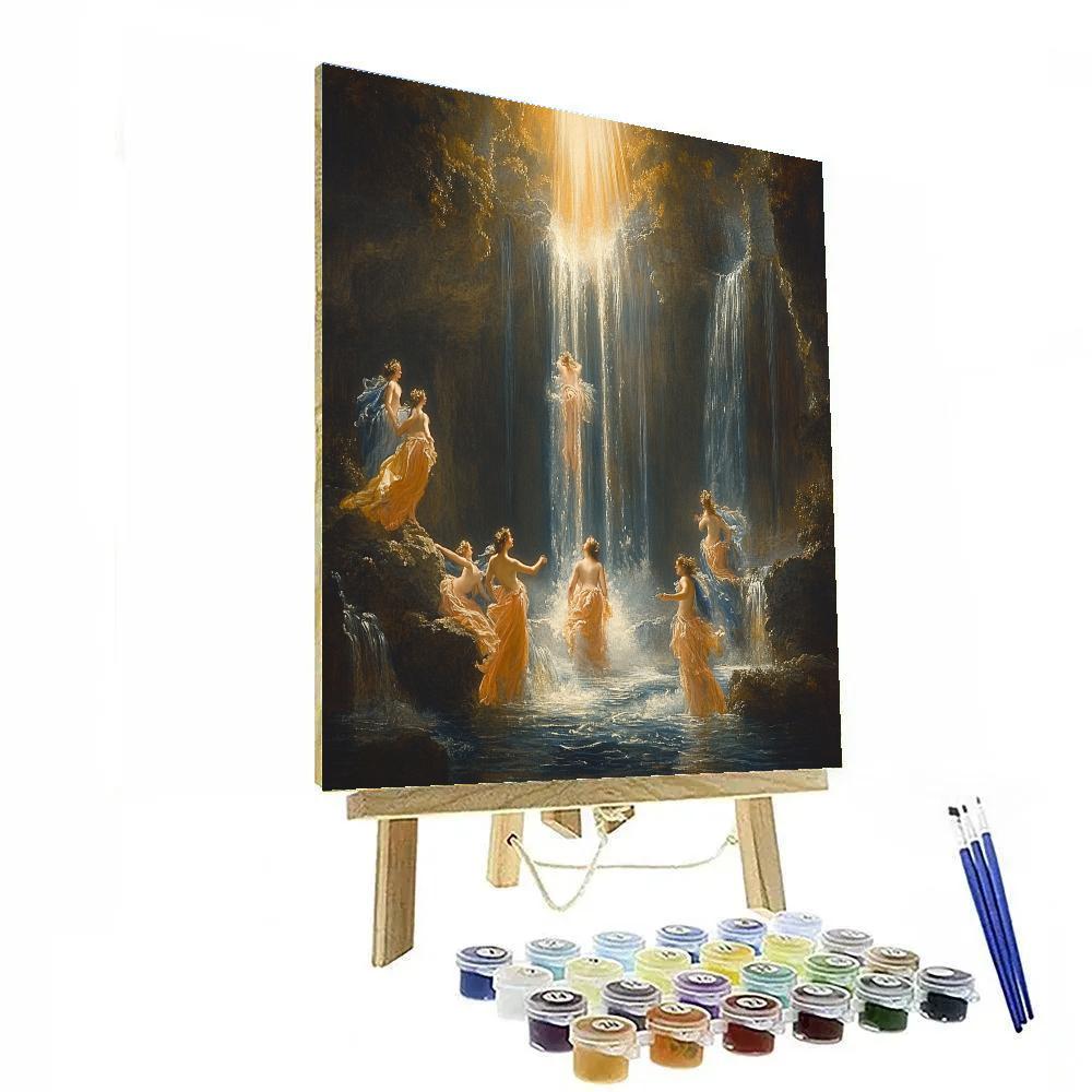 Luca Giordano Inspired Mythic Cascade Number painting