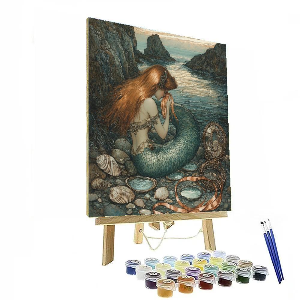 John William Waterhouse Inspired Mermaid Shore Painting by numbers kit