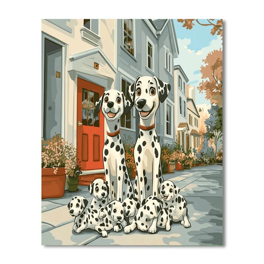 Pongo And Perdita Puppy Parade Disney Inspired Painting by numbers kit