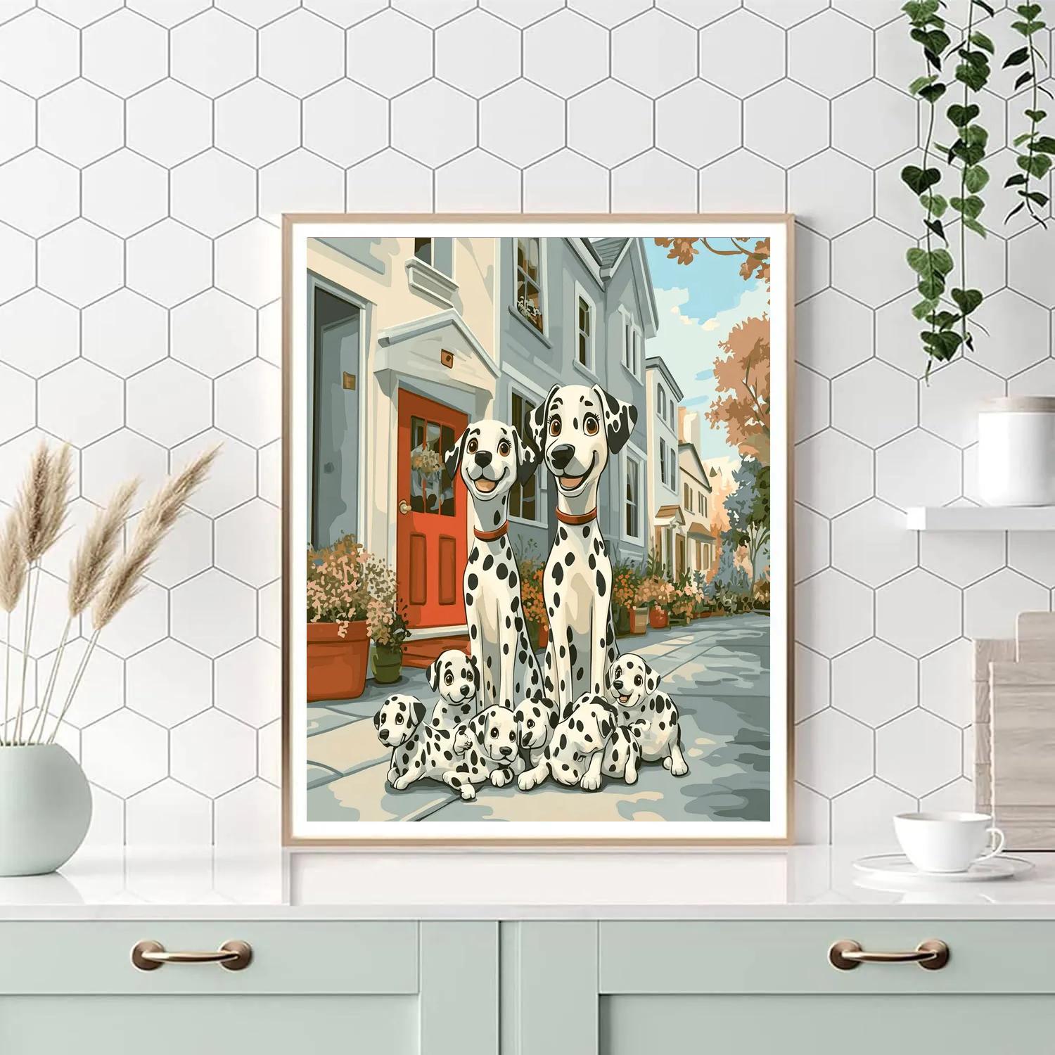 Pongo And Perdita Puppy Parade Disney Inspired Painting by numbers kit