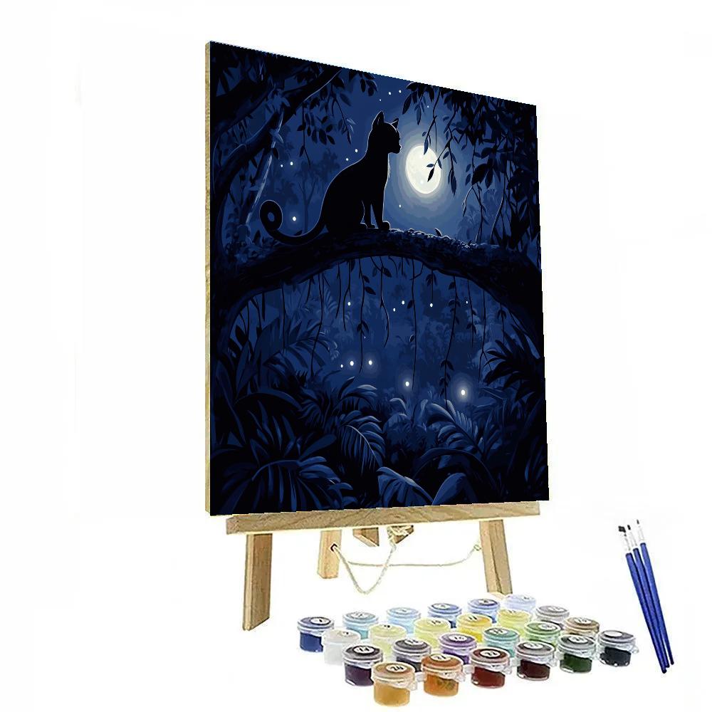Bagheera Midnight Jungle Watch Disney Inspired Paint by numbers kits