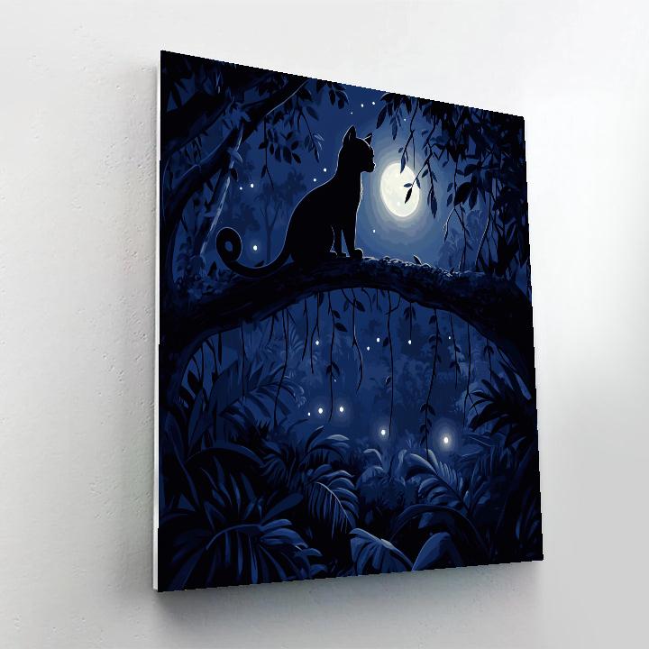 Bagheera Midnight Jungle Watch Disney Inspired Paint by numbers kits