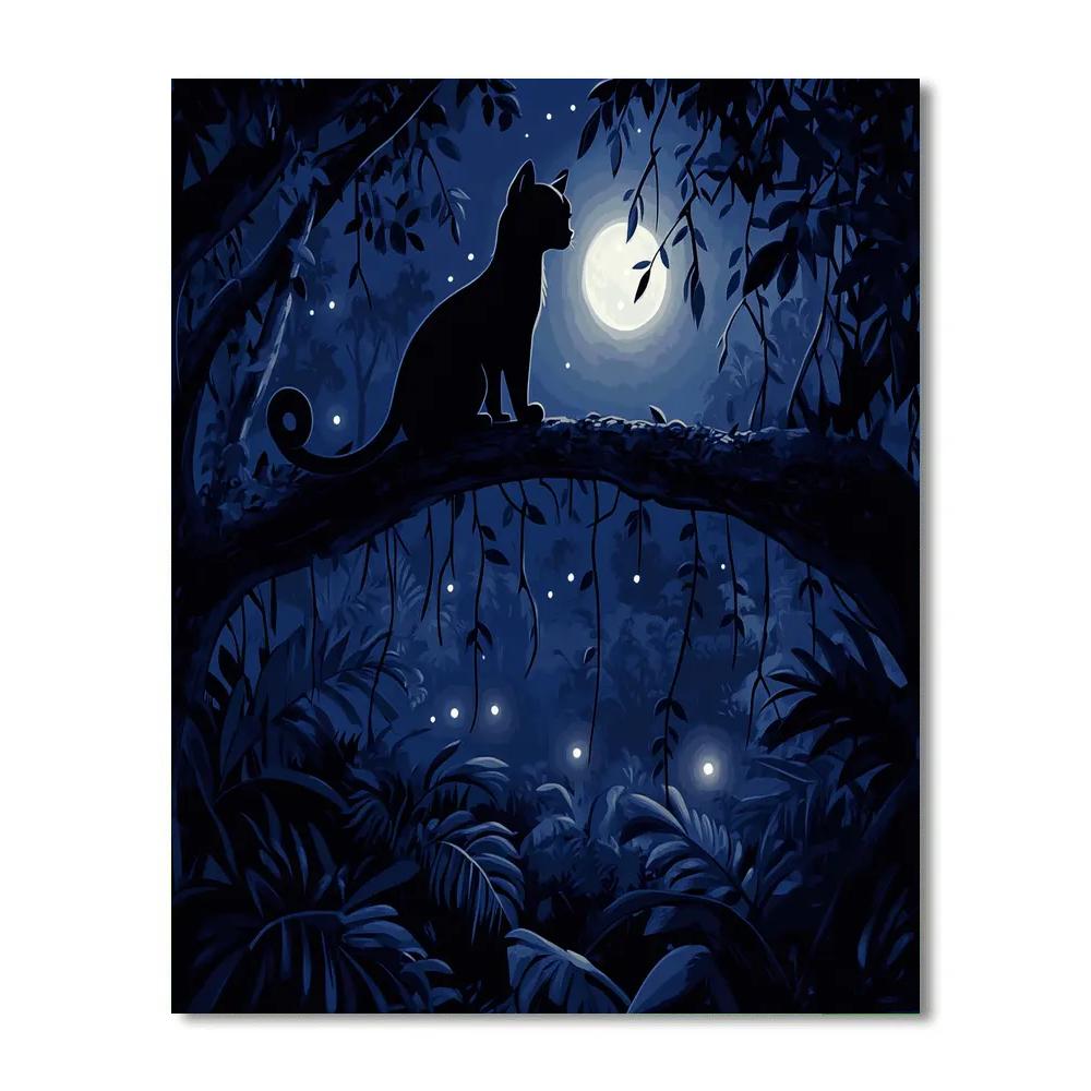 Bagheera Midnight Jungle Watch Disney Inspired Paint by numbers kits