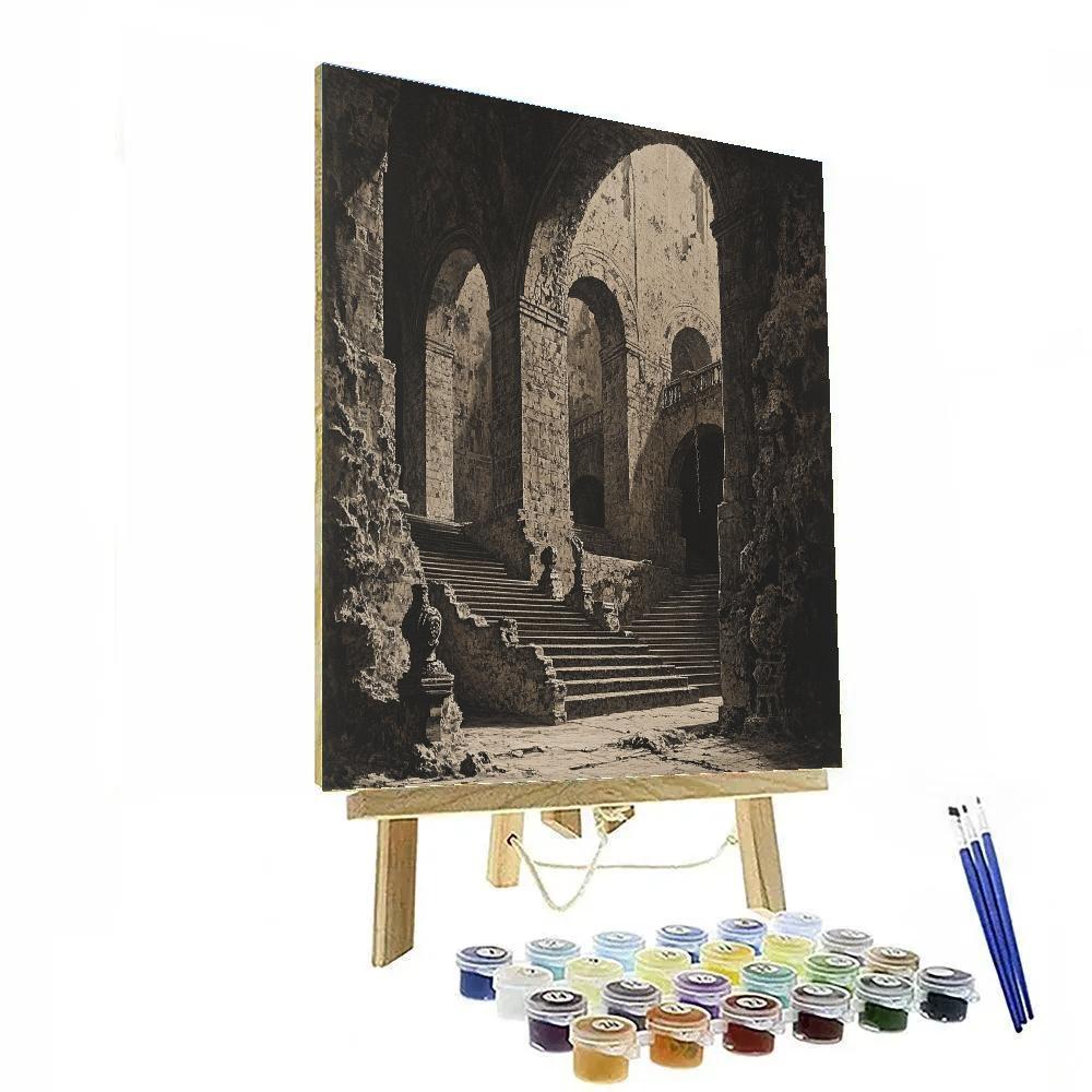 Piranesi Inspired Timeless Ruins paint by numbers