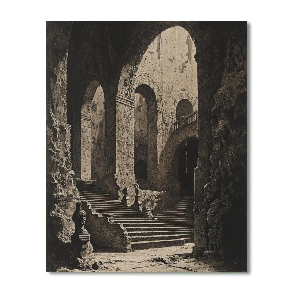 Piranesi Inspired Timeless Ruins paint by numbers