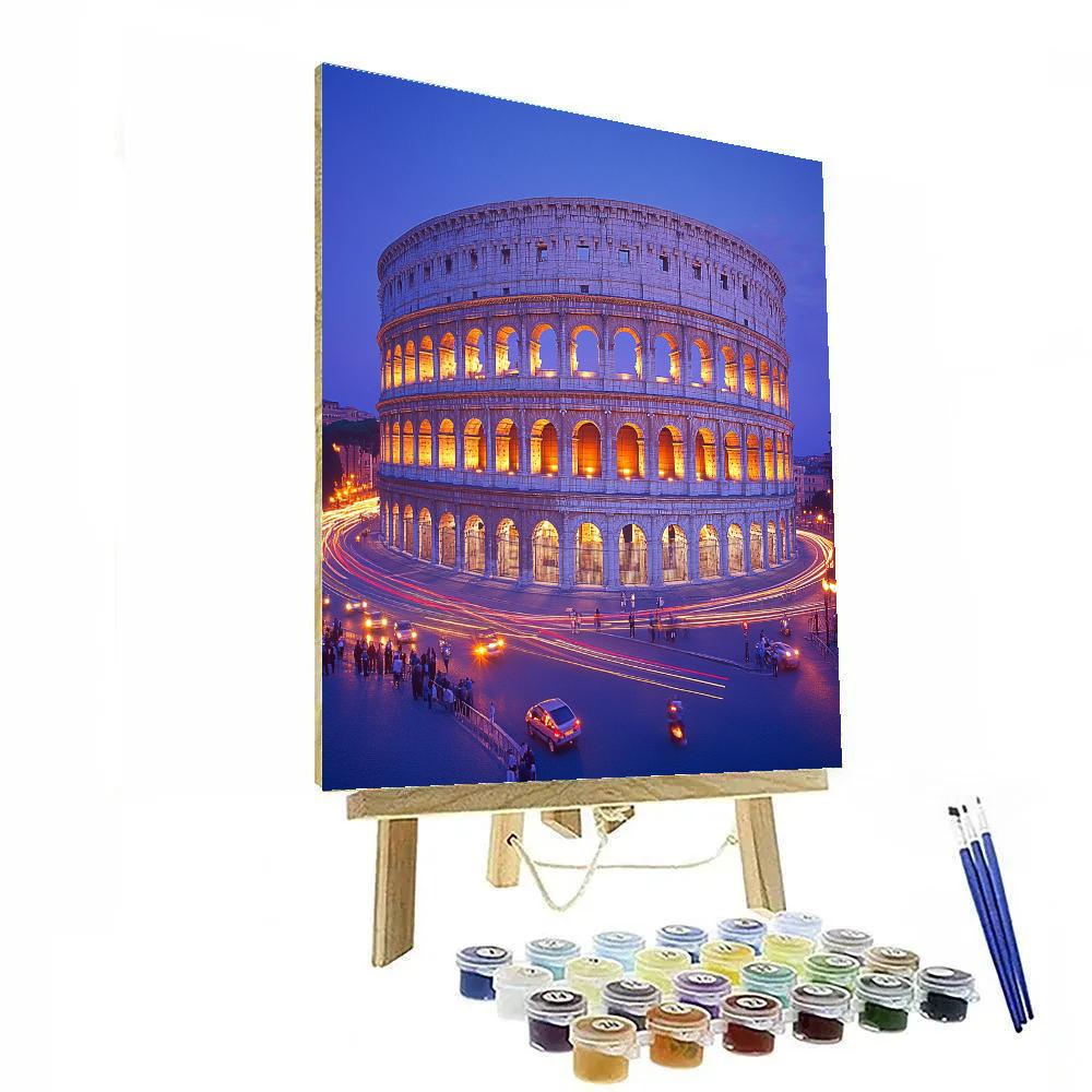 Colosseum Outer Arches Dusk Rome Italy Number painting