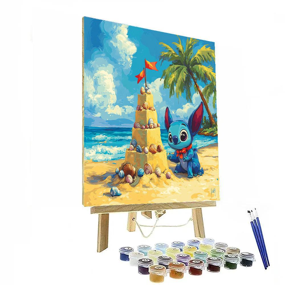 Lilo And Stitch Beach Sandcastle Squad Disney Inspired paint by numbers