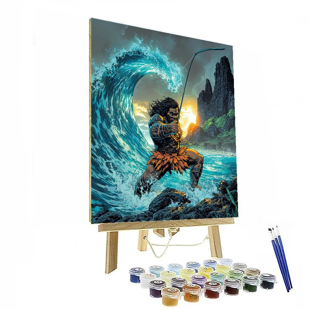 Maui Island Wave Guardian Disney Inspired Paint by numbers kits