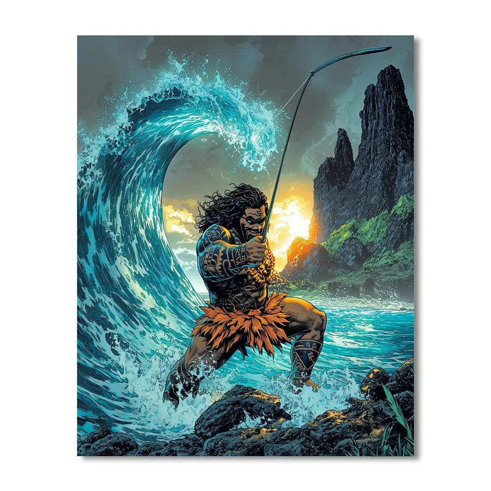Maui Island Wave Guardian Disney Inspired Paint by numbers kits