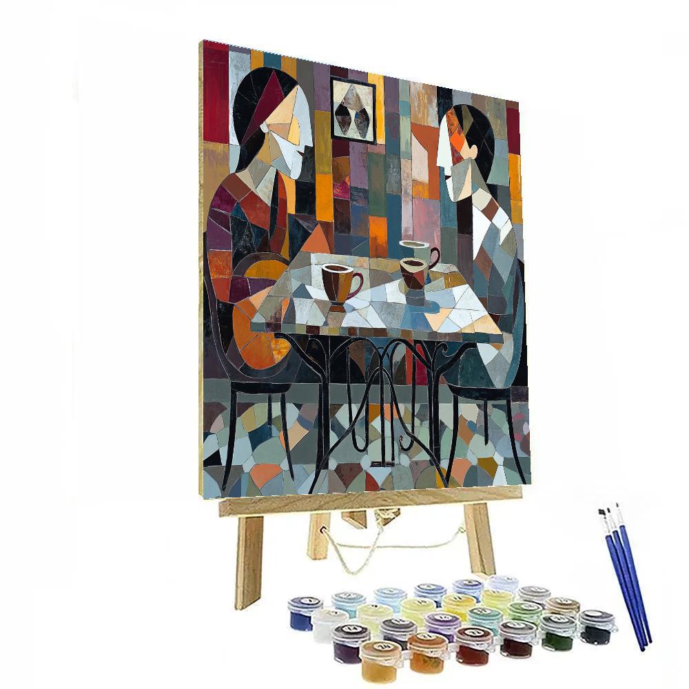 Picasso Inspired City Cafe Portraits paint by numbers