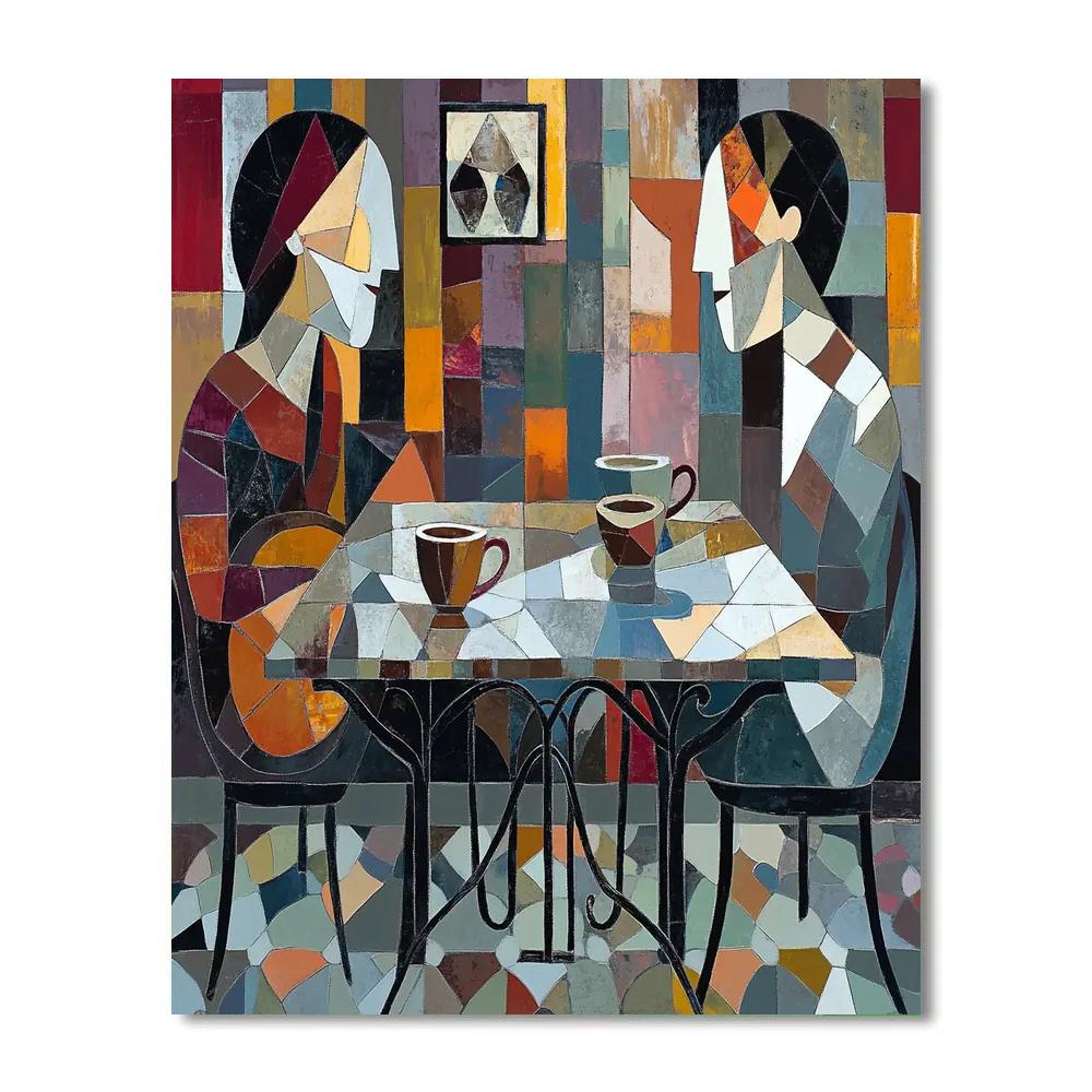 Picasso Inspired City Cafe Portraits paint by numbers